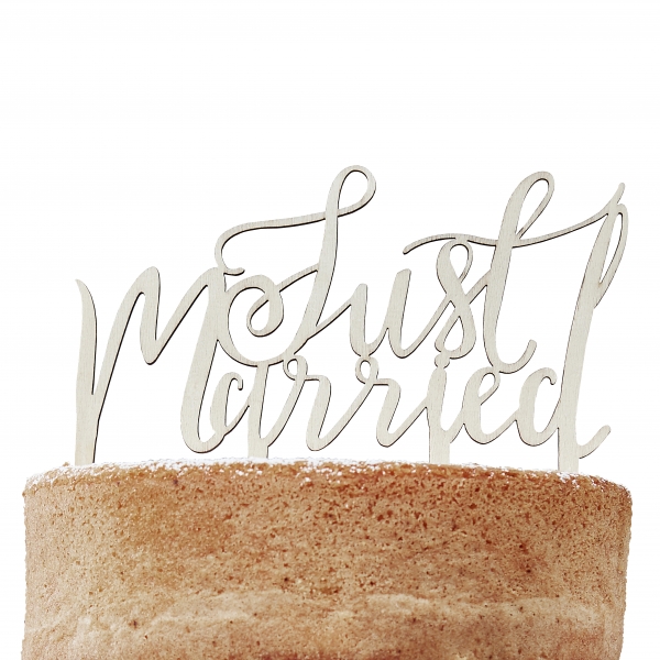 Wooden Cake Topper - Just Married